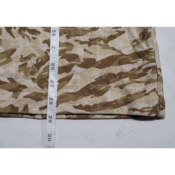 Royalty By MALUMA Desert Camoflauge Tan Rayon Linen Blend Heavyweight NWOT - Picture 4 of 12